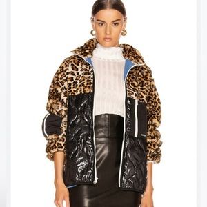 Sandy Liang Dean Leopard Fleece Jacket XS